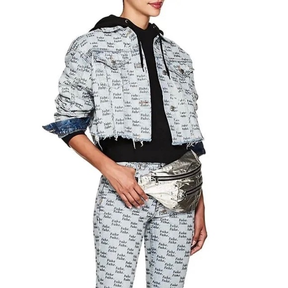 Ksubi Jackets & Blazers - Ksubi Daggerz x Barney’s “Fake" Denim Crop Jacket